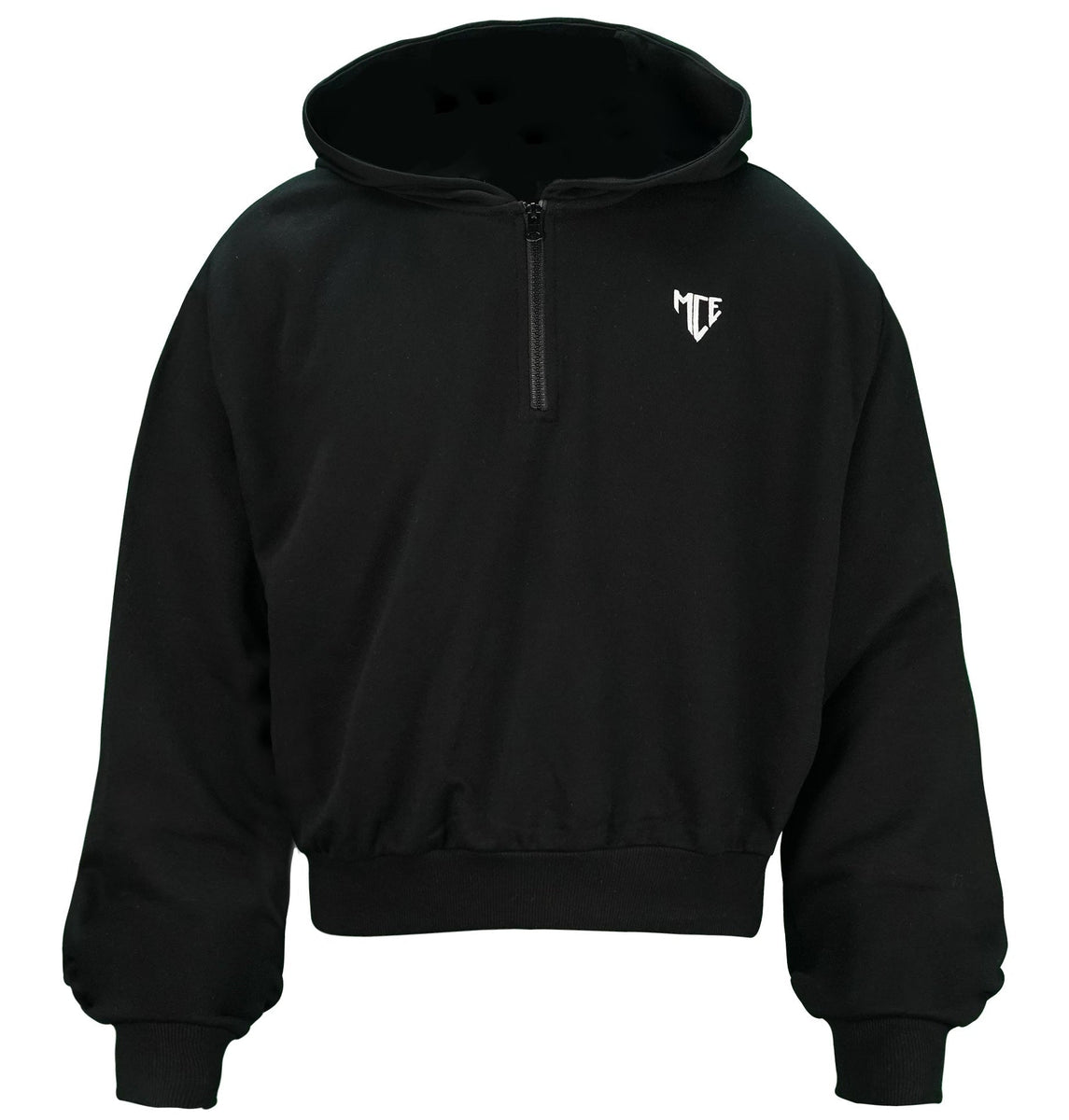 Black MCE quarter zip hoodie – MCE Creations