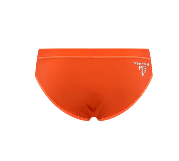 MCE X Shea Couleé orange swim briefs