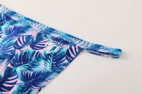 MCE X Shea Couleé palm swim bikini