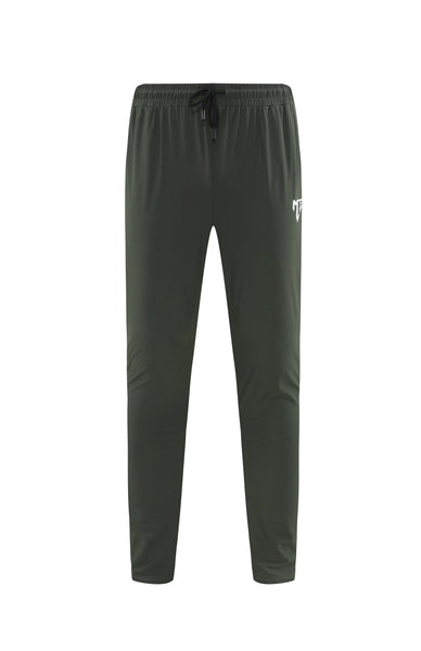 olive green MCE track joggers