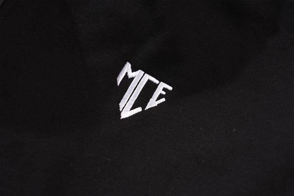 Black MCE quarter zip hoodie