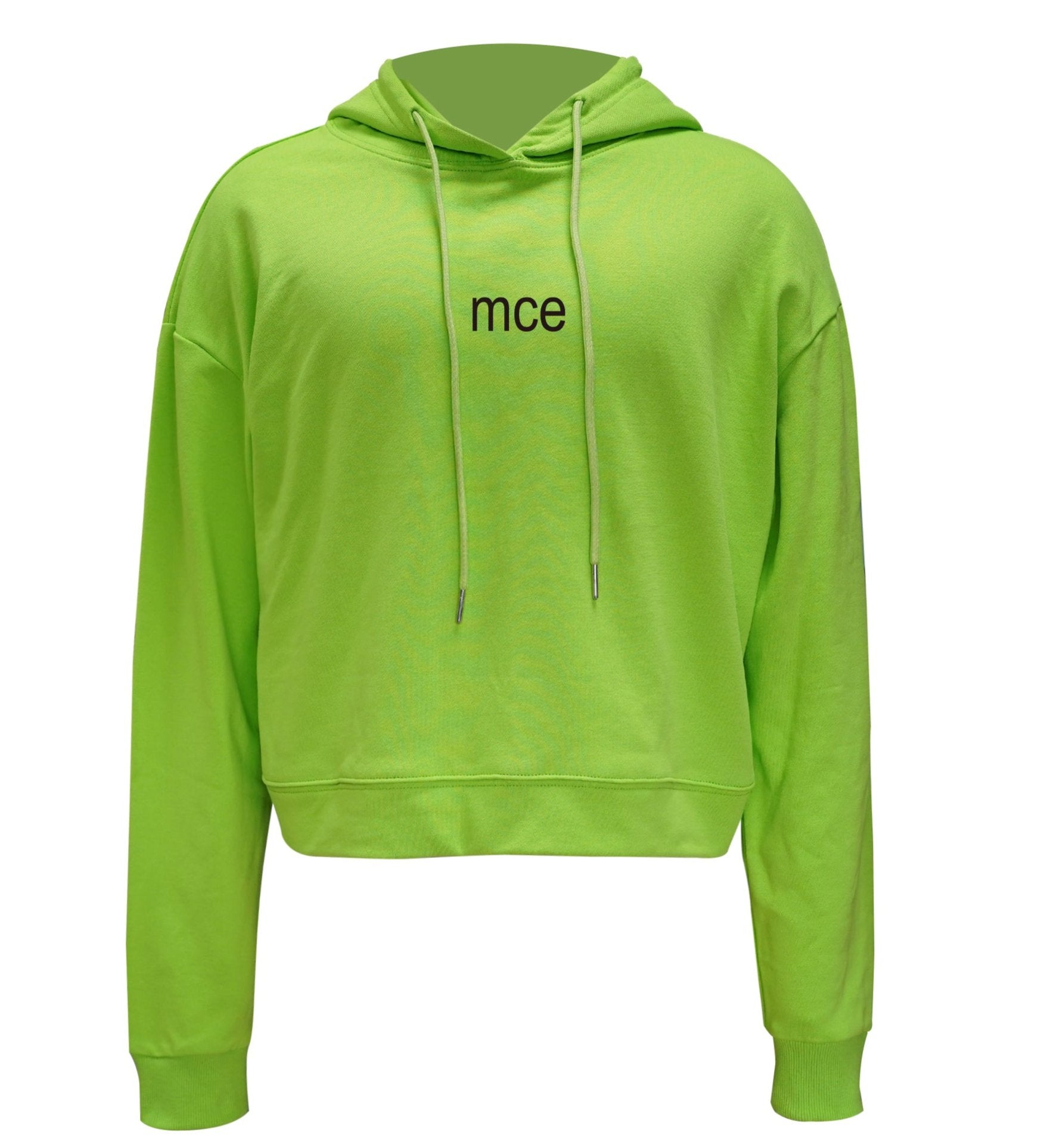 neon green crop hoodie