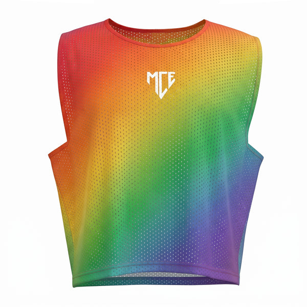 gay pride cropped mesh tank - MCE Creations
