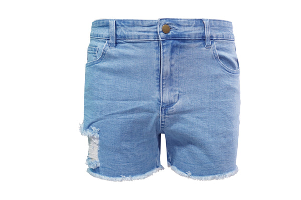 Frayed stretch denim MCE shorts