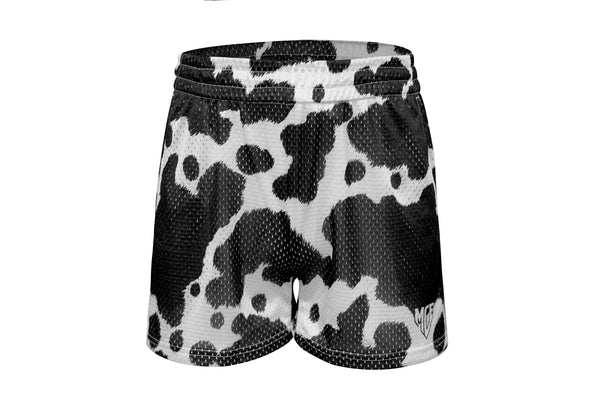 cow print MCE mesh shorts