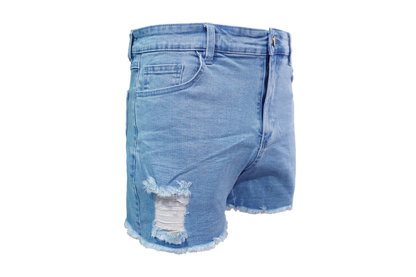 Frayed stretch denim MCE shorts