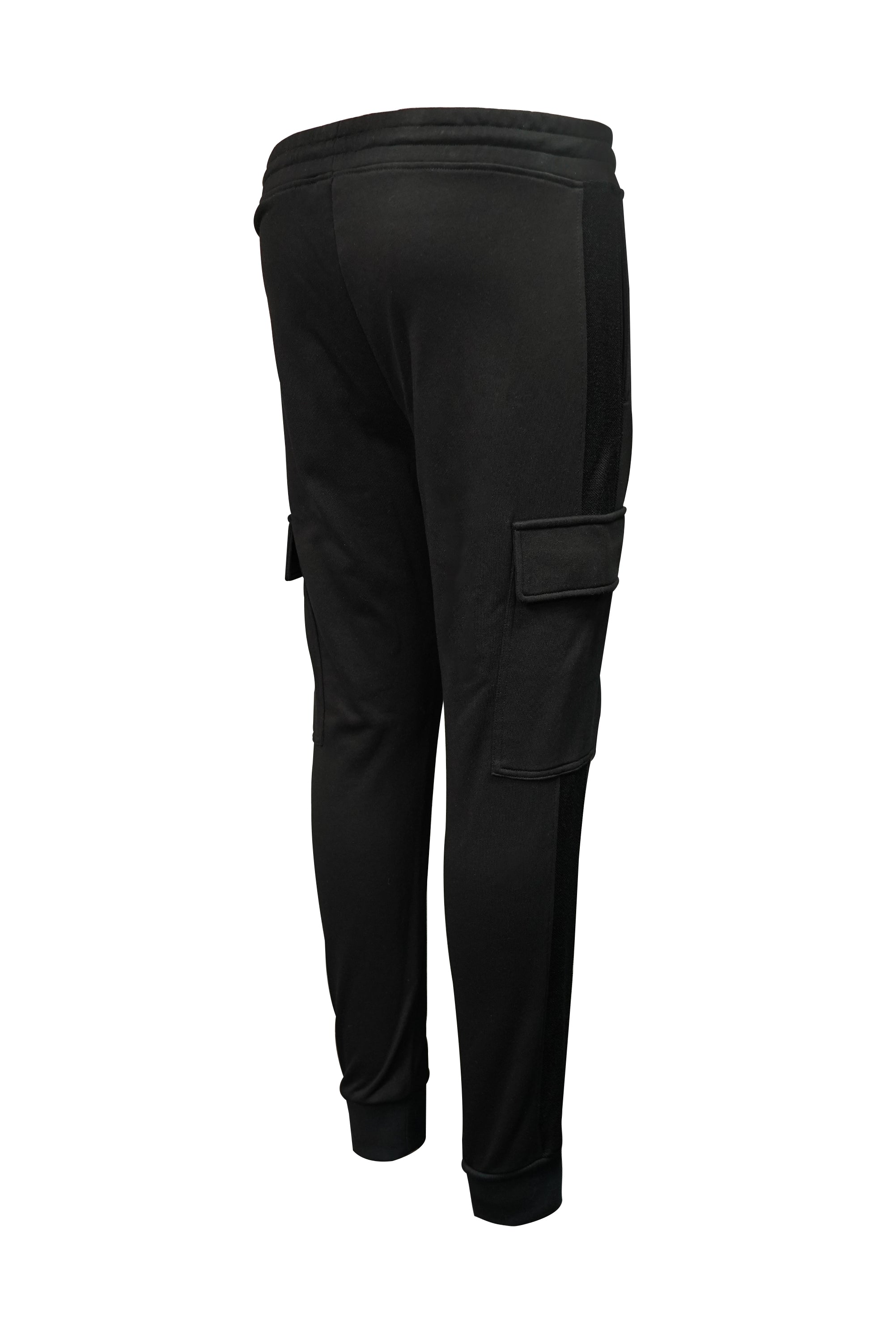 black MCE cargo joggers