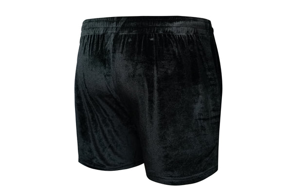 black velvet shorts