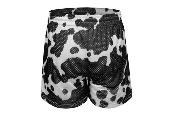 cow print MCE mesh shorts