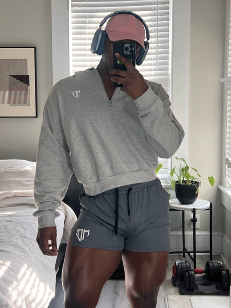 Gray MCE quarter zip hoodie