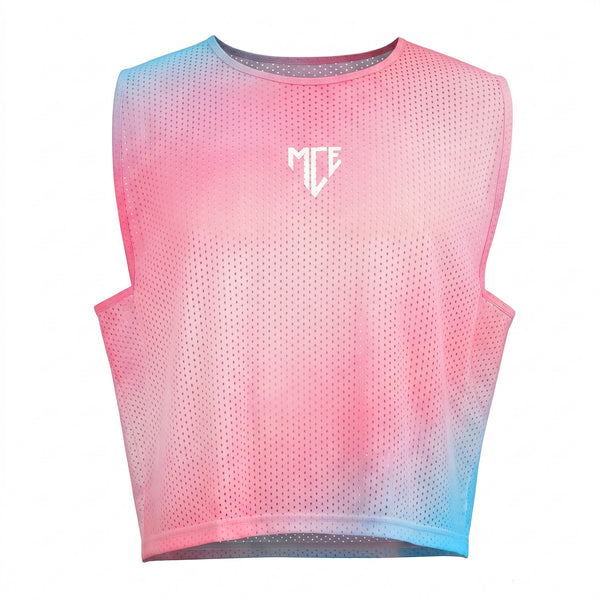 trans pride cropped mesh tank - MCE Creations