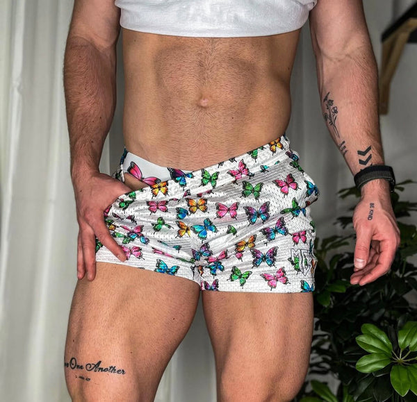 Butterfly effect mesh MCE shorts