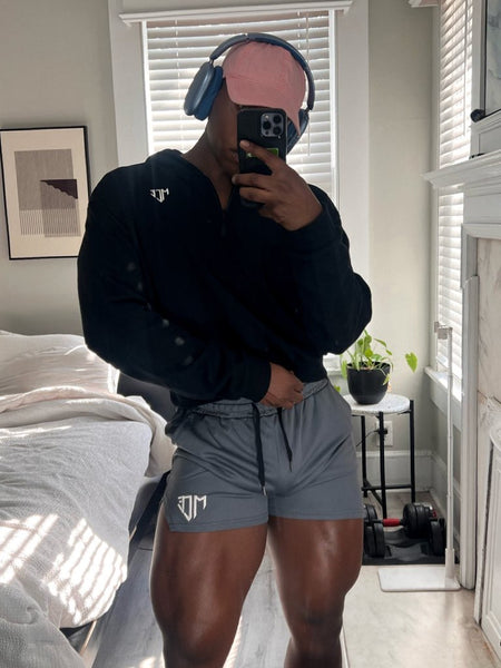 Black MCE quarter zip hoodie