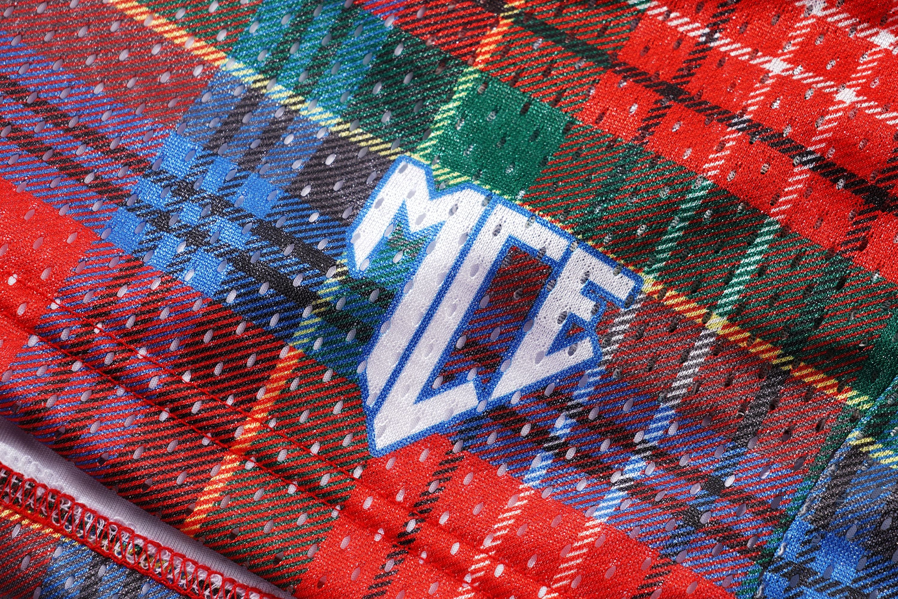 Vintage plaid MCE mesh shorts