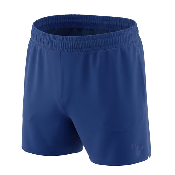 blue MCE gym shorts - MCE Creations