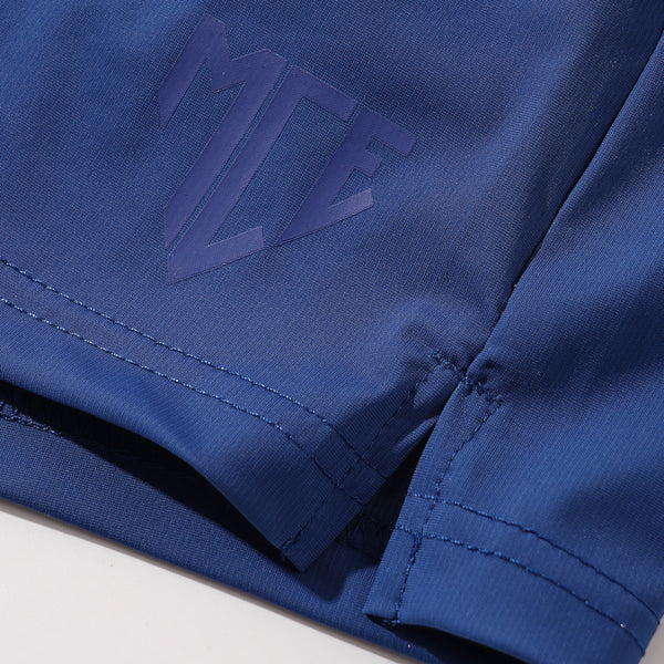 blue MCE gym shorts - MCE Creations