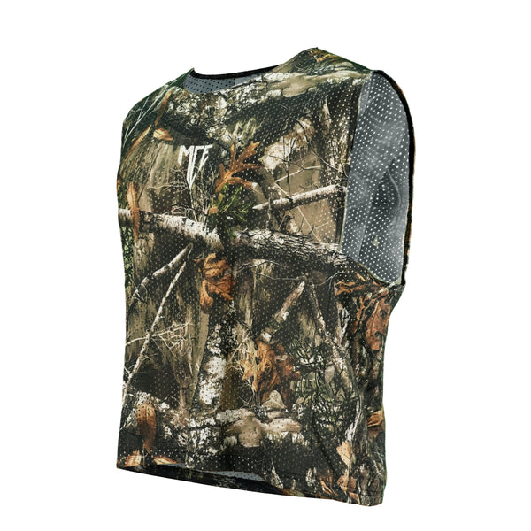 camo cropped mesh tank
