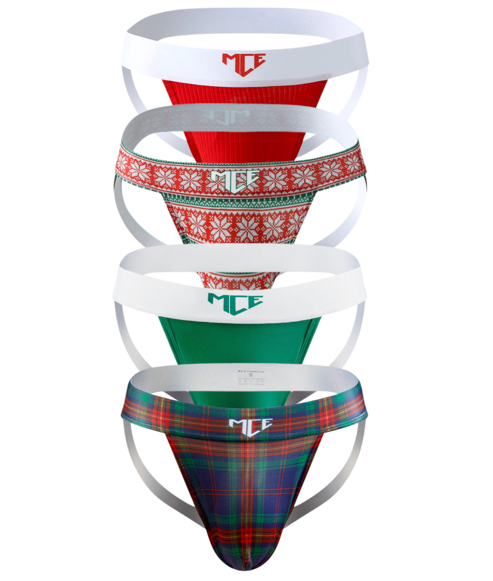 Holiday jock strap 4 pack