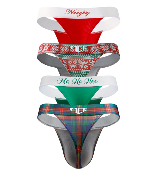 holiday thong 4 pack