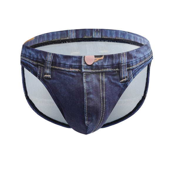 denim MCE swim briefs