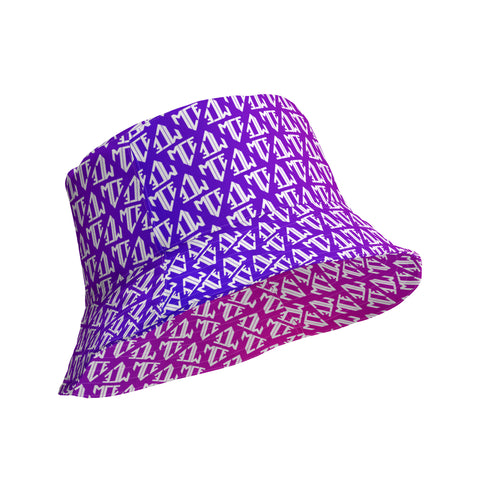 bi pride monogram MCE logo Reversible bucket hat
