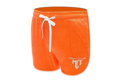 MCE X Shea Couleé orange shorts