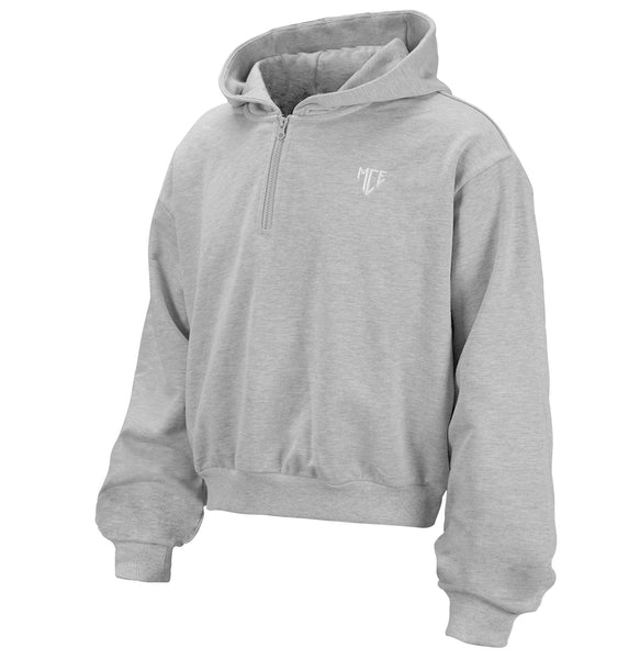 Gray MCE quarter zip hoodie