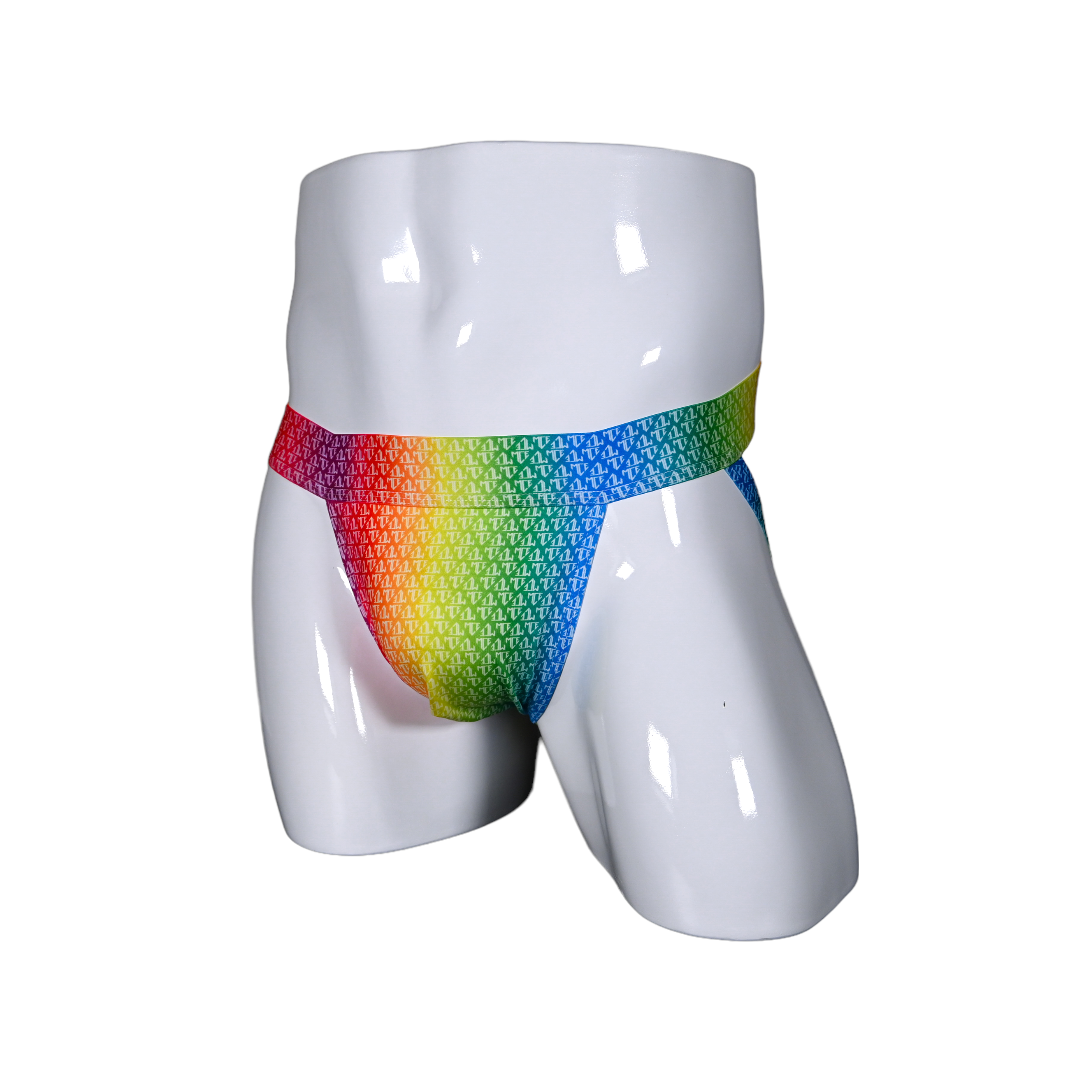 gay pride monogram MCE logo jock strap