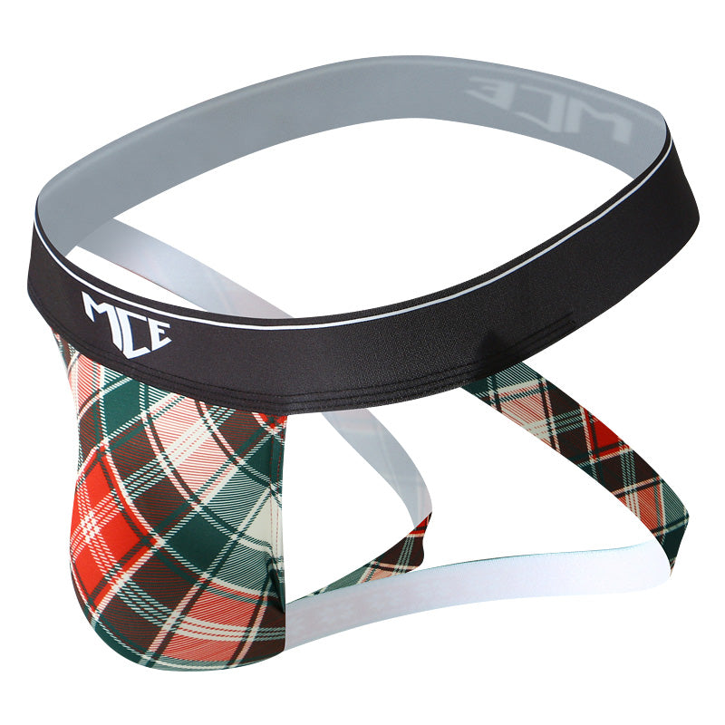 Holiday plaid MCE jock strap