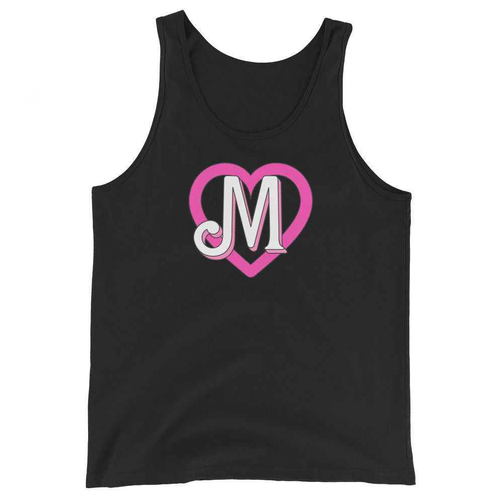 M heart Unisex Tank Top