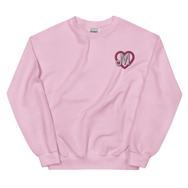 M heart embroidered Unisex Sweatshirt