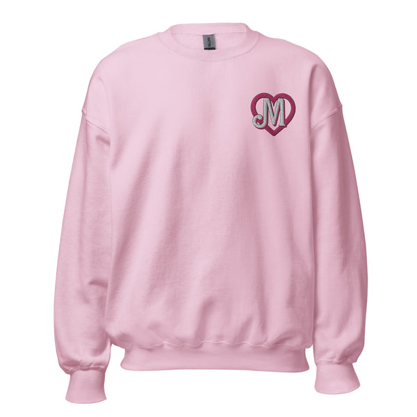 M heart embroidered Unisex Sweatshirt