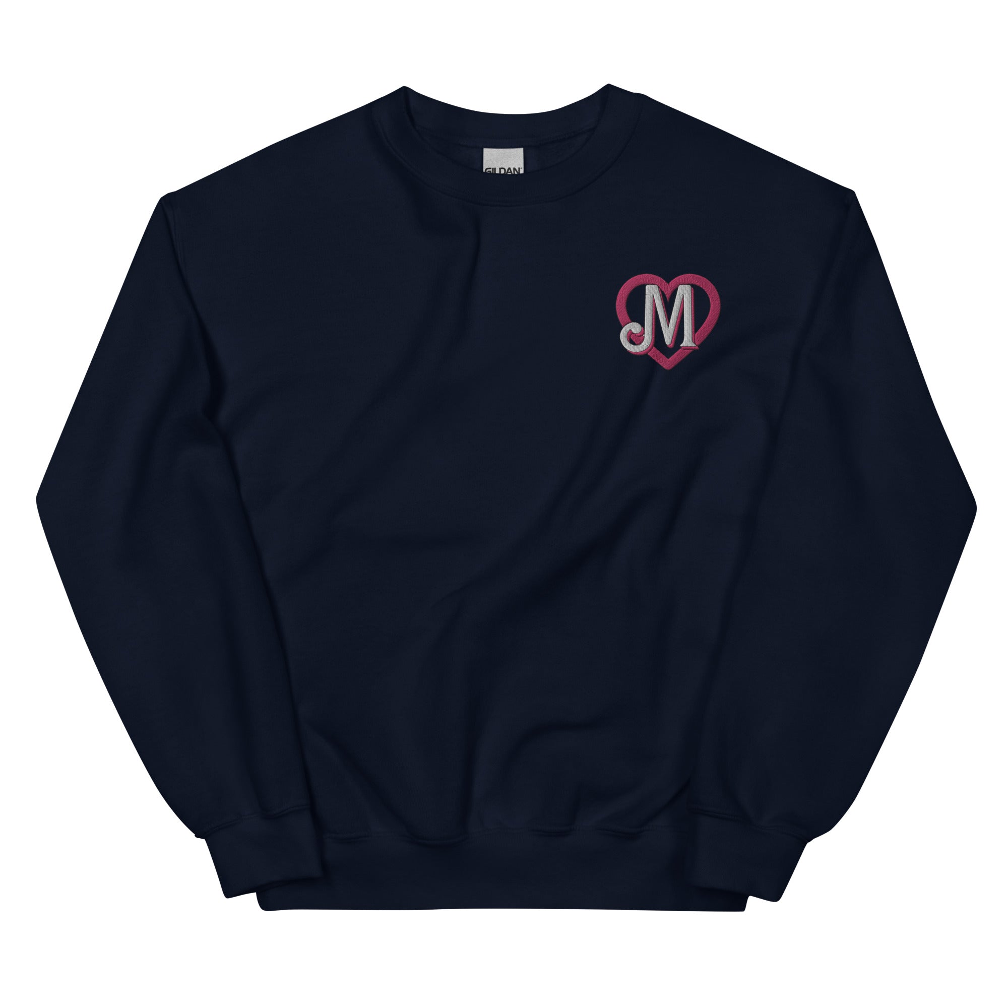 M heart embroidered Unisex Sweatshirt