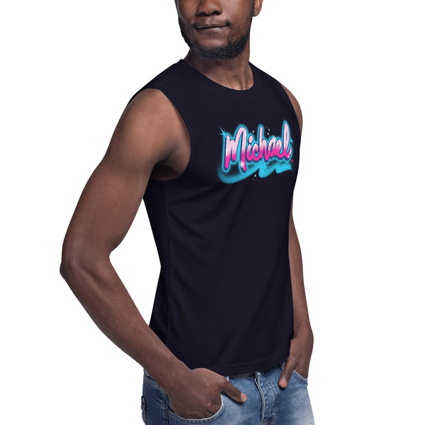 Malibu Michael airbrush Muscle Tee