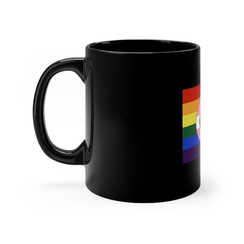 pride flag Black mug 11oz - MCE Creations