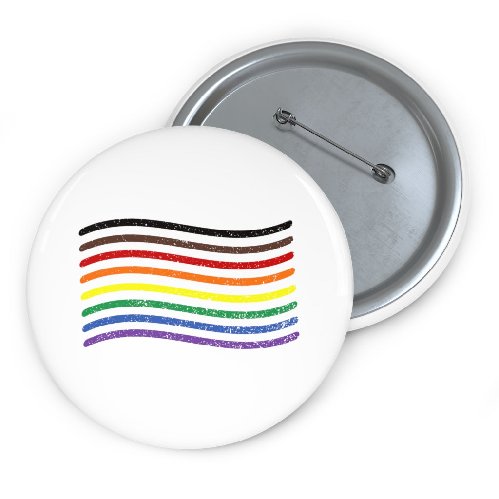 gay pride flag Pin Buttons