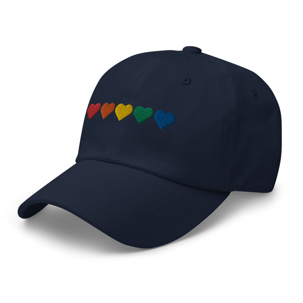 pride hearts Dad hat