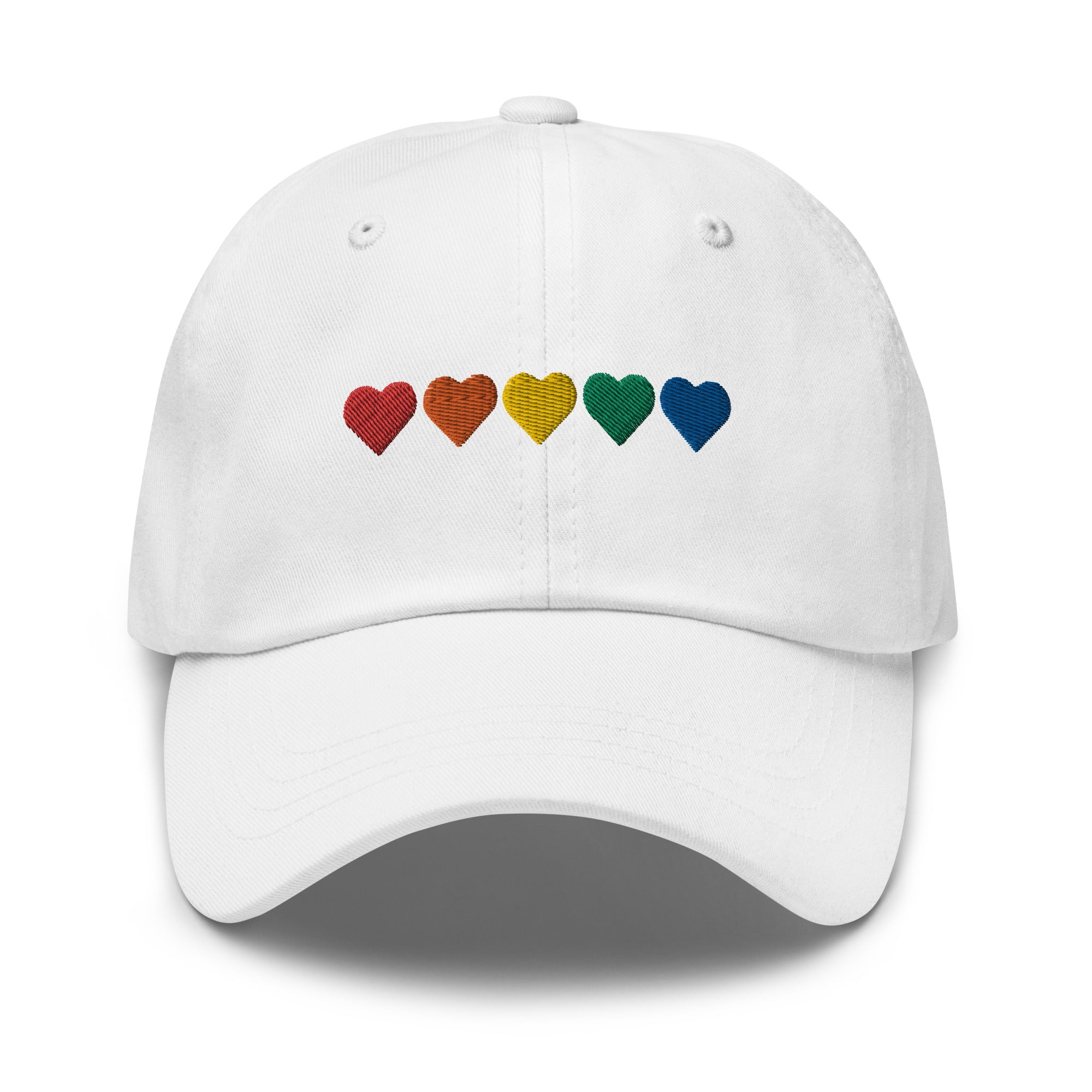 Funky Junque Rainbow Heart Dad Hat - Adjustable Cotton Cap For Men & Women - View #9