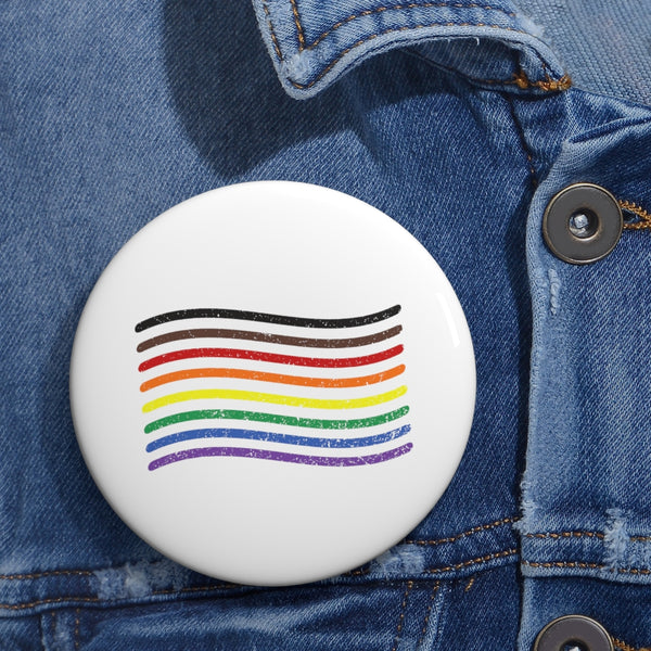 gay pride flag Pin Buttons
