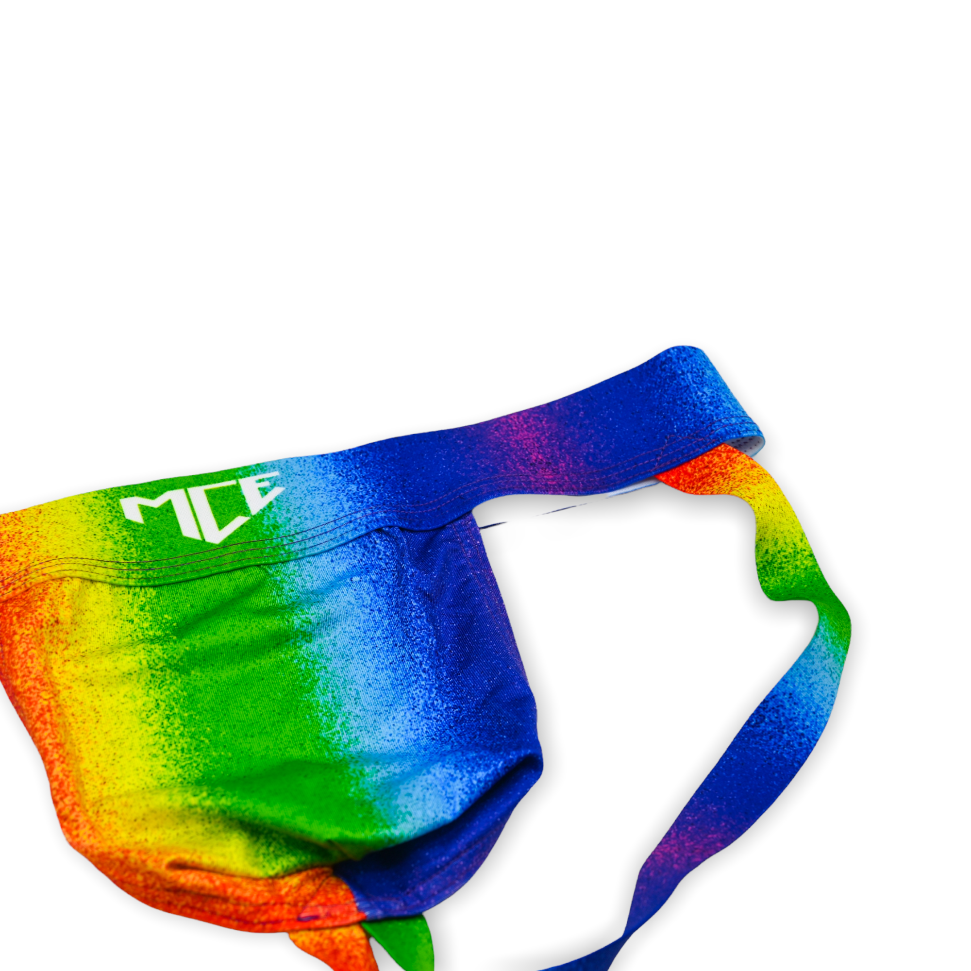 pride spray paint MCE jock strap