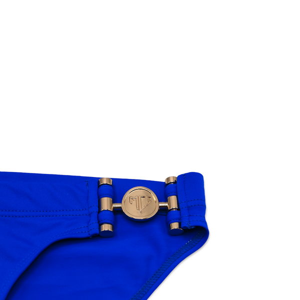 BLUE blue gold buckle swim briefs