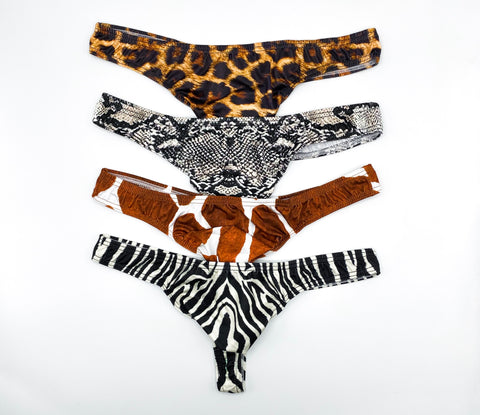 Wild side thong 4 pack