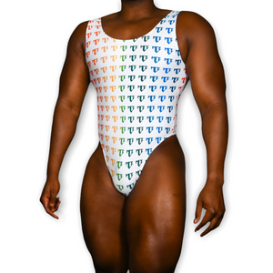 rainbow logo bodysuit