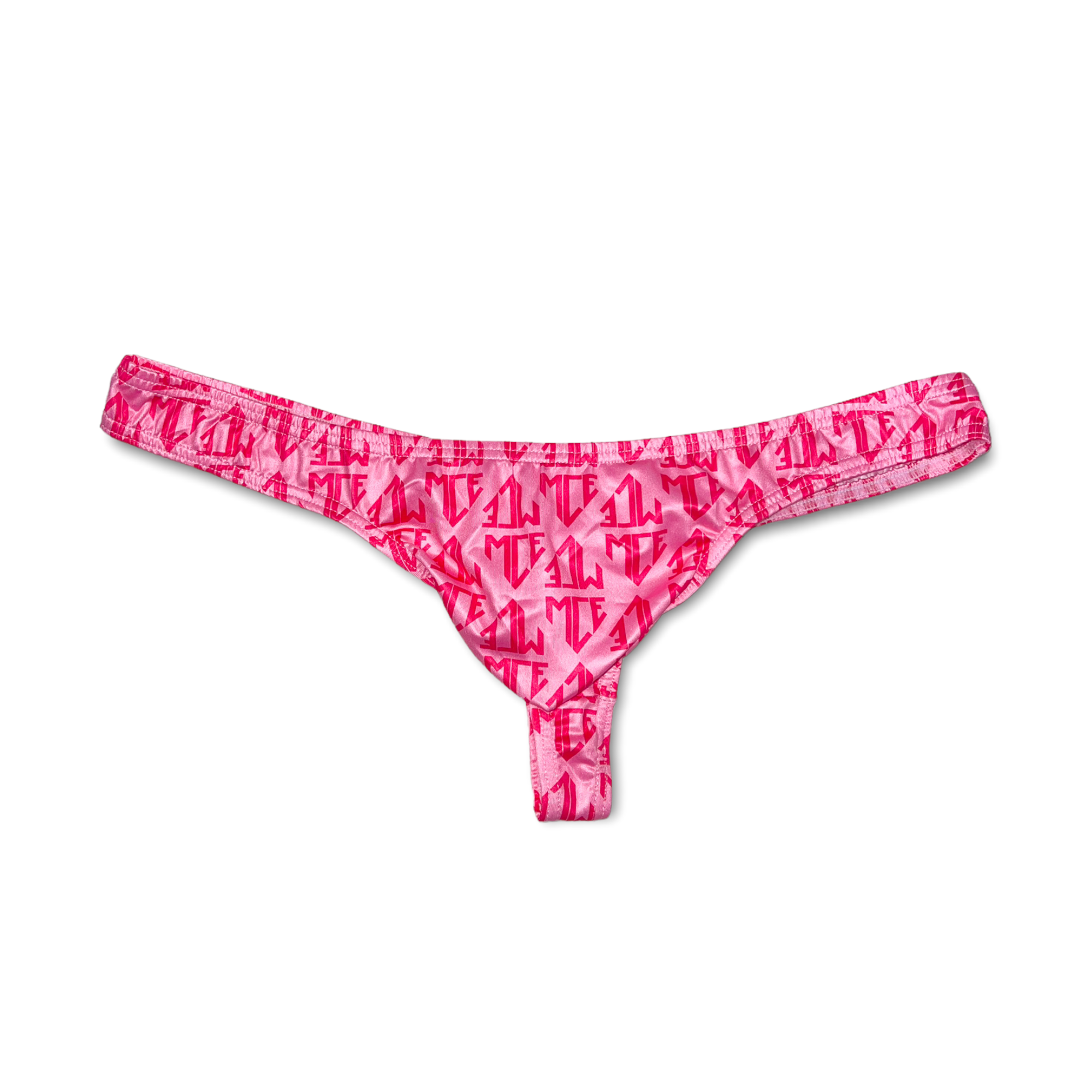 pink monogram MCE logo thong