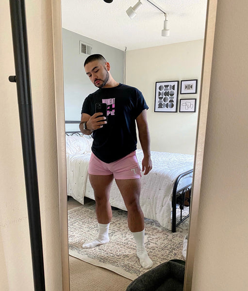 pink MCE shorts