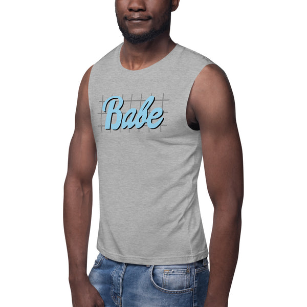 babe blue Muscle tee