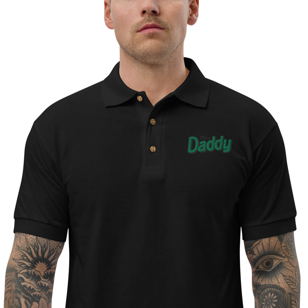 Plant Daddy Embroidered Polo Shirt