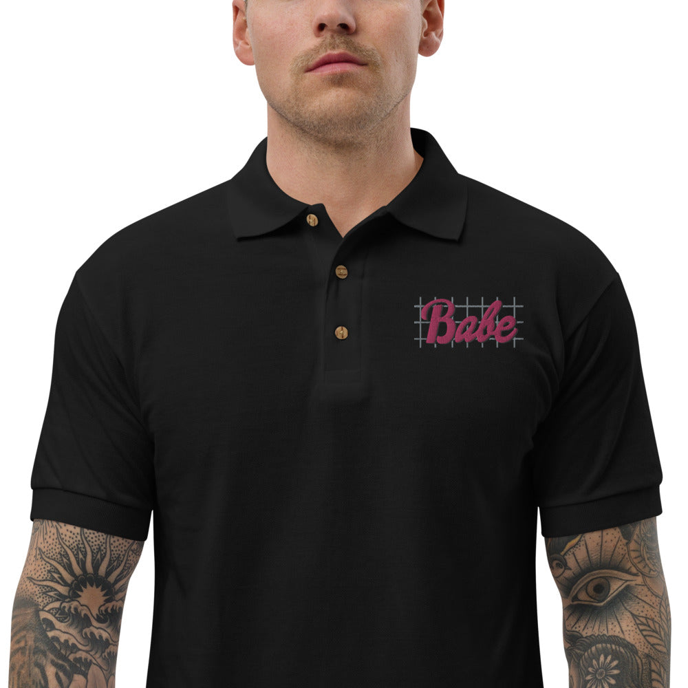 Babe Embroidered Polo Shirt