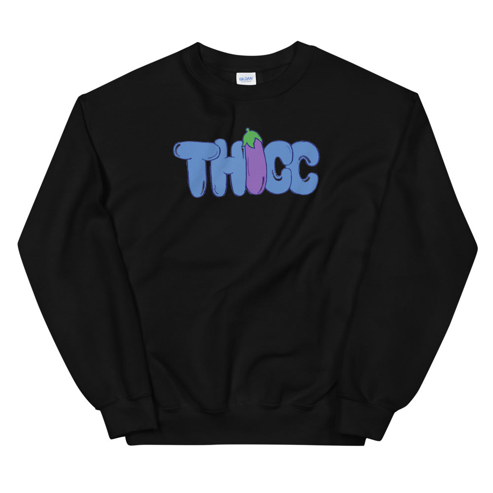 Thicc eggplant Unisex Sweatshirt