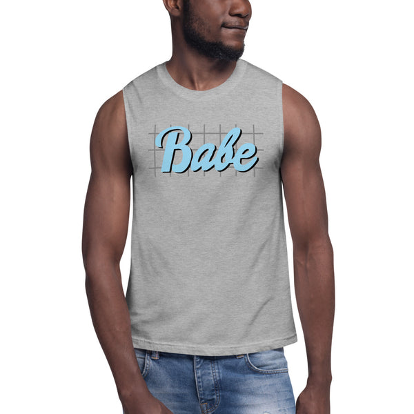 babe blue Muscle tee